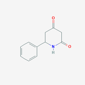 molecular formula C11H11NO2 B051067 6-苯基哌啶-2,4-二酮 CAS No. 118264-04-3