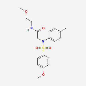 molecular formula C19H24N2O5S B5106728 N-(2-METHOXYETHYL)-2-[N-(4-METHYLPHENYL)4-METHOXYBENZENESULFONAMIDO]ACETAMIDE 