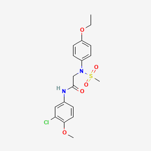 molecular formula C18H21ClN2O5S B5106918 N~1~-(3-chloro-4-methoxyphenyl)-N~2~-(4-ethoxyphenyl)-N~2~-(methylsulfonyl)glycinamide 