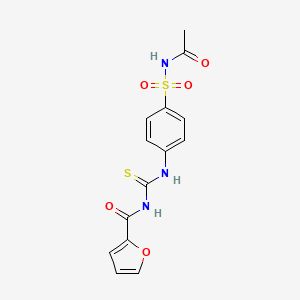 molecular formula C14H13N3O5S2 B5106947 N-[4-({[(FURAN-2-YL)FORMAMIDO]METHANETHIOYL}AMINO)BENZENESULFONYL]ACETAMIDE 