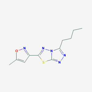 3-Butyl-6-(5-methyl-1,2-oxazol-3-yl)[1,2,4]triazolo[3,4-b][1,3,4]thiadiazole
