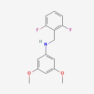 molecular formula C15H15F2NO2 B5107208 N-[(2,6-difluorophenyl)methyl]-3,5-dimethoxyaniline 
