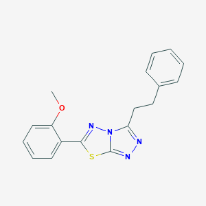 molecular formula C18H16N4OS B510742 6-(2-Methoxyphenyl)-3-(2-phenylethyl)[1,2,4]triazolo[3,4-b][1,3,4]thiadiazole CAS No. 929859-14-3