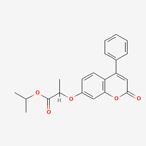 molecular formula C21H20O5 B5107824 propan-2-yl 2-[(2-oxo-4-phenyl-2H-chromen-7-yl)oxy]propanoate 