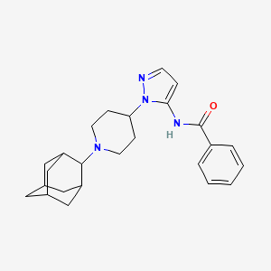 molecular formula C25H32N4O B5107859 N-[2-[1-(2-adamantyl)piperidin-4-yl]pyrazol-3-yl]benzamide 