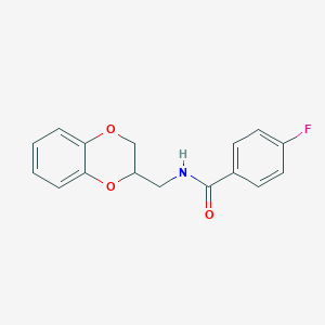 molecular formula C16H14FNO3 B5108000 N-(2,3-dihydro-1,4-benzodioxin-3-ylmethyl)-4-fluorobenzamide 