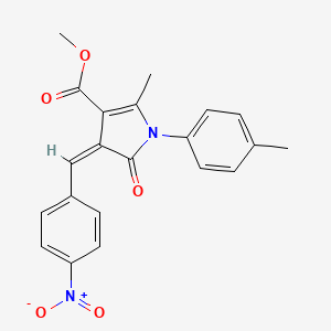 molecular formula C21H18N2O5 B5108044 methyl (4Z)-2-methyl-1-(4-methylphenyl)-4-(4-nitrobenzylidene)-5-oxo-4,5-dihydro-1H-pyrrole-3-carboxylate 