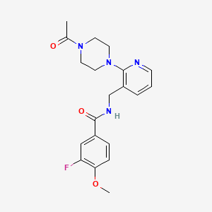 molecular formula C20H23FN4O3 B5108158 N-[[2-(4-acetylpiperazin-1-yl)pyridin-3-yl]methyl]-3-fluoro-4-methoxybenzamide 