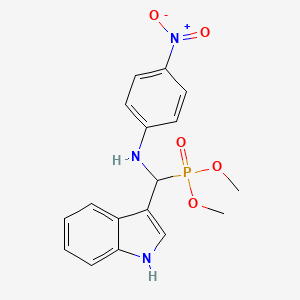 molecular formula C17H18N3O5P B5108322 N-[dimethoxyphosphoryl(1H-indol-3-yl)methyl]-4-nitroaniline 