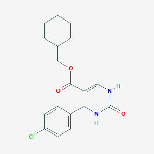 molecular formula C19H23ClN2O3 B5108332 Cyclohexylmethyl 4-(4-chlorophenyl)-6-methyl-2-oxo-1,2,3,4-tetrahydropyrimidine-5-carboxylate 