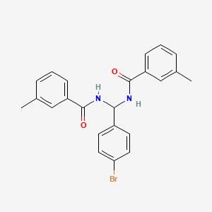 molecular formula C23H21BrN2O2 B5108460 N-((4-BROMOPHENYL)((3-METHYLBENZOYL)AMINO)METHYL)-3-METHYLBENZAMIDE 