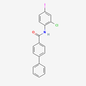 molecular formula C19H13ClINO B5108817 N-(2-chloro-4-iodophenyl)-4-phenylbenzamide 