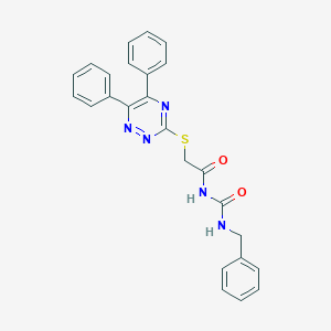 N-(benzylcarbamoyl)-2-[(5,6-diphenyl-1,2,4-triazin-3-yl)sulfanyl]acetamide