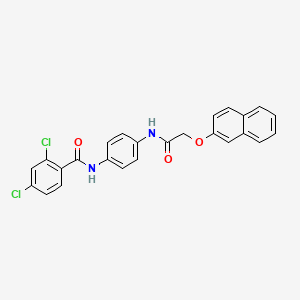 molecular formula C25H18Cl2N2O3 B5108992 2,4-dichloro-N-[4-[(2-naphthalen-2-yloxyacetyl)amino]phenyl]benzamide 