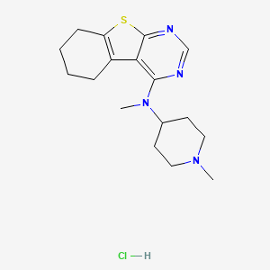 molecular formula C17H25ClN4S B5108996 N-methyl-N-(1-methylpiperidin-4-yl)-5,6,7,8-tetrahydro-[1]benzothiolo[2,3-d]pyrimidin-4-amine;hydrochloride 