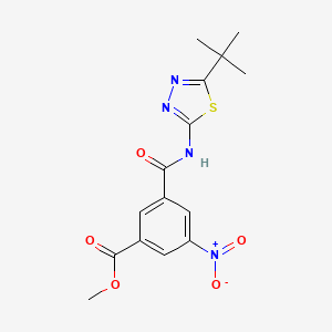 molecular formula C15H16N4O5S B5109102 Methyl 3-[(5-tert-butyl-1,3,4-thiadiazol-2-yl)carbamoyl]-5-nitrobenzoate 