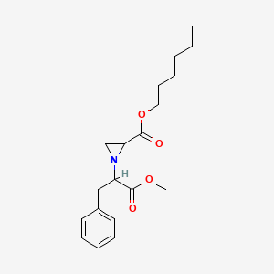 molecular formula C19H27NO4 B5109160 Hexyl 1-(1-methoxy-1-oxo-3-phenylpropan-2-yl)aziridine-2-carboxylate 