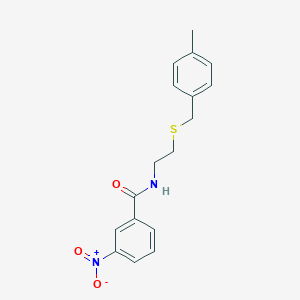 molecular formula C17H18N2O3S B5109343 N-{2-[(4-methylbenzyl)sulfanyl]ethyl}-3-nitrobenzamide 