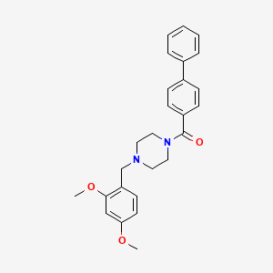 molecular formula C26H28N2O3 B5109504 Biphenyl-4-yl[4-(2,4-dimethoxybenzyl)piperazin-1-yl]methanone 