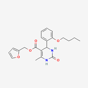 molecular formula C21H24N2O5 B5109593 Furan-2-ylmethyl 4-(2-butoxyphenyl)-6-methyl-2-oxo-1,2,3,4-tetrahydropyrimidine-5-carboxylate 