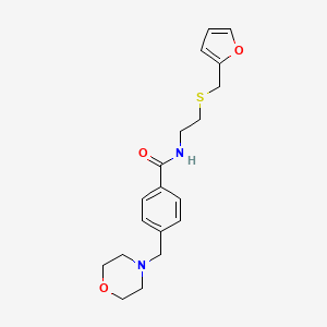 molecular formula C19H24N2O3S B5109605 N-[2-(furan-2-ylmethylsulfanyl)ethyl]-4-(morpholin-4-ylmethyl)benzamide 