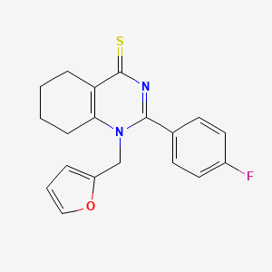 molecular formula C19H17FN2OS B5109657 2-(4-Fluorophenyl)-1-(furan-2-ylmethyl)-5,6,7,8-tetrahydroquinazoline-4-thione 