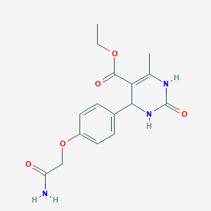molecular formula C16H19N3O5 B5109671 Ethyl 4-[4-(carbamoylmethoxy)phenyl]-6-methyl-2-oxo-1,2,3,4-tetrahydropyrimidine-5-carboxylate 