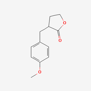 molecular formula C12H14O3 B5109697 3-[(4-Methoxyphenyl)methyl]oxolan-2-one 