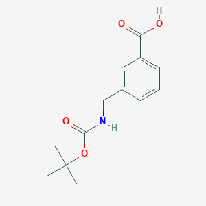 molecular formula C13H17NO4 B051098 3-(((tert-Butoxycarbonyl)amino)methyl)benzoic acid CAS No. 117445-22-4
