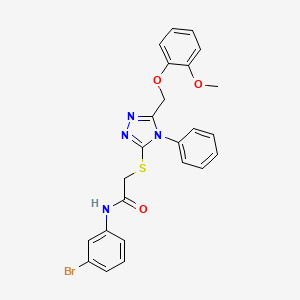 molecular formula C24H21BrN4O3S B5109818 N-(3-bromophenyl)-2-({5-[(2-methoxyphenoxy)methyl]-4-phenyl-4H-1,2,4-triazol-3-yl}sulfanyl)acetamide 