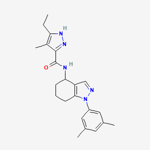 molecular formula C22H27N5O B5109887 N-[1-(3,5-dimethylphenyl)-4,5,6,7-tetrahydroindazol-4-yl]-5-ethyl-4-methyl-1H-pyrazole-3-carboxamide 