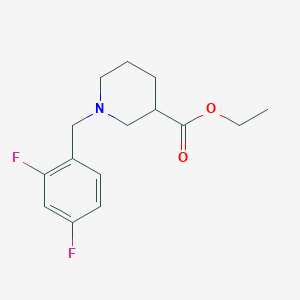 molecular formula C15H19F2NO2 B5109933 Ethyl 1-[(2,4-difluorophenyl)methyl]piperidine-3-carboxylate 