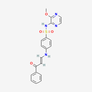 molecular formula C20H18N4O4S B5110032 N-(3-methoxypyrazin-2-yl)-4-[[(E)-3-oxo-3-phenylprop-1-enyl]amino]benzenesulfonamide 
