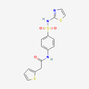 molecular formula C15H13N3O3S3 B5110144 N-{4-[(1,3-THIAZOL-2-YL)SULFAMOYL]PHENYL}-2-(THIOPHEN-2-YL)ACETAMIDE 