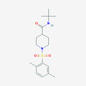 molecular formula C18H28N2O3S B5110147 N-tert-butyl-1-(2,5-dimethylphenyl)sulfonylpiperidine-4-carboxamide 