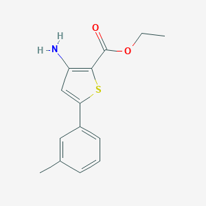 molecular formula C14H15NO2S B511015 Ethyl 3-amino-5-(3-methylphenyl)thiophene-2-carboxylate CAS No. 1019012-08-8