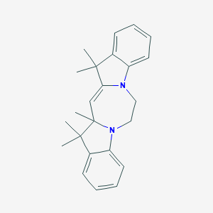 molecular formula C24H28N2 B511031 13,13,13a,15,15-pentamethyl-6,7,13a,15-tetrahydro-13H-indolo[1',2':4,5][1,4]diazepino[1,7-a]indole CAS No. 106880-17-5