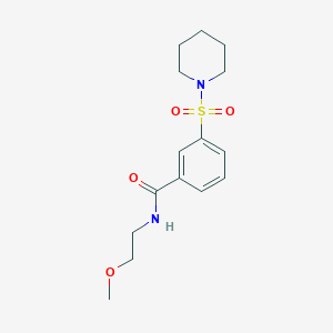 molecular formula C15H22N2O4S B5110338 N-(2-methoxyethyl)-3-(piperidine-1-sulfonyl)benzamide 