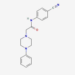 molecular formula C19H20N4O B5110357 N-(4-cyanophenyl)-2-(4-phenylpiperazin-1-yl)acetamide 