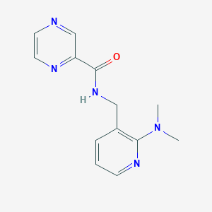 molecular formula C13H15N5O B5110452 N-[[2-(dimethylamino)pyridin-3-yl]methyl]pyrazine-2-carboxamide 