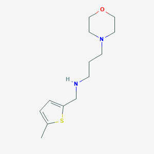 molecular formula C13H22N2OS B511054 (5-Methyl-thiophen-2-ylmethyl)-(3-morpholin-4-yl-propyl)-amine CAS No. 774555-87-2