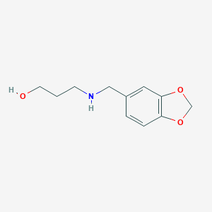 molecular formula C11H15NO3 B511055 3-[(Benzo[1,3]dioxol-5-ylmethyl)-amino]-propan-1-ol CAS No. 869943-99-7