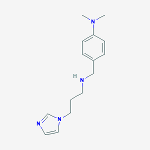 molecular formula C15H22N4 B511057 {4-[(3-Imidazol-1-yl-propylamino)-methyl]-phenyl}-dimethyl-amine CAS No. 626209-28-7
