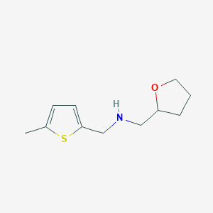 molecular formula C11H17NOS B511059 (5-Methyl-thiophen-2-ylmethyl)-(tetrahydro-furan-2-ylmethyl)-amine CAS No. 774554-01-7