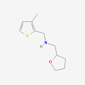 molecular formula C11H17NOS B511060 (3-Methyl-thiophen-2-ylmethyl)-(tetrahydro-furan-2-ylmethyl)-amine CAS No. 774554-03-9