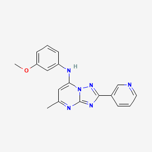 molecular formula C18H16N6O B5110618 N-(3-Methoxyphenyl)-5-methyl-2-(pyridin-3-YL)-[1,2,4]triazolo[1,5-A]pyrimidin-7-amine 