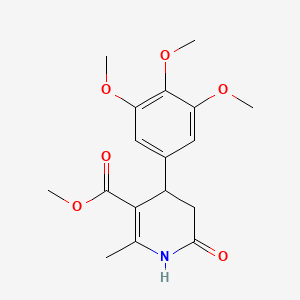 molecular formula C17H21NO6 B5110629 Methyl 2-methyl-6-oxo-4-(3,4,5-trimethoxyphenyl)-1,4,5,6-tetrahydropyridine-3-carboxylate 