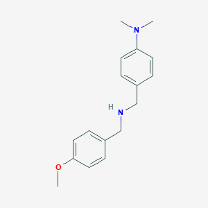 molecular formula C17H22N2O B511066 {4-[(4-Methoxy-benzylamino)-methyl]-phenyl}-dimethyl-amine CAS No. 510723-62-3
