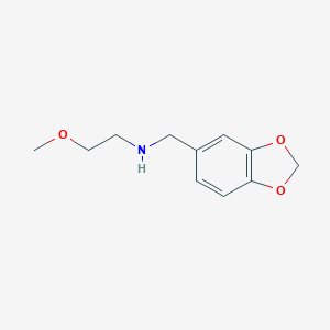 molecular formula C11H15NO3 B511068 Benzo[1,3]dioxol-5-ylmethyl-(2-methoxy-ethyl)-amine CAS No. 117986-59-1