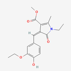 molecular formula C18H21NO5 B5110715 methyl (4Z)-4-(3-ethoxy-4-hydroxybenzylidene)-1-ethyl-2-methyl-5-oxo-4,5-dihydro-1H-pyrrole-3-carboxylate 